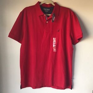 NWT men’s Nautica polo shirt size Large, red